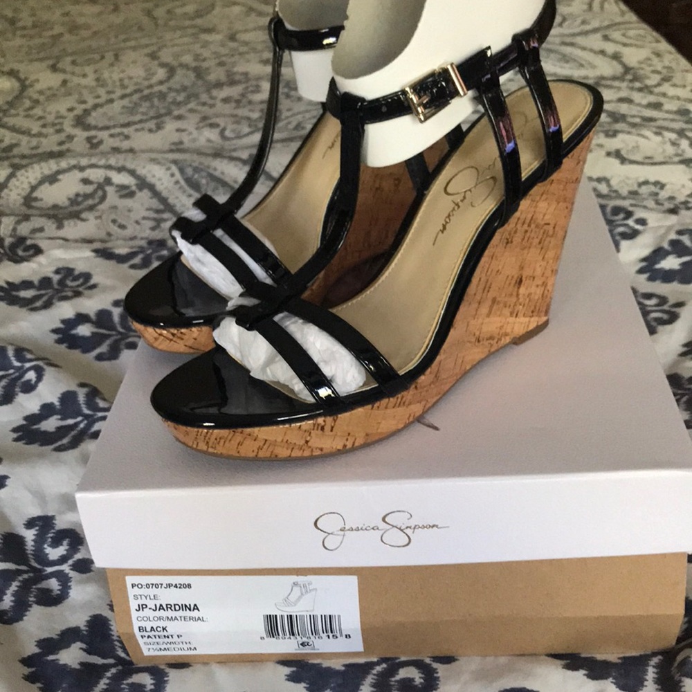 Black patent Sandal by Jessica Simpson